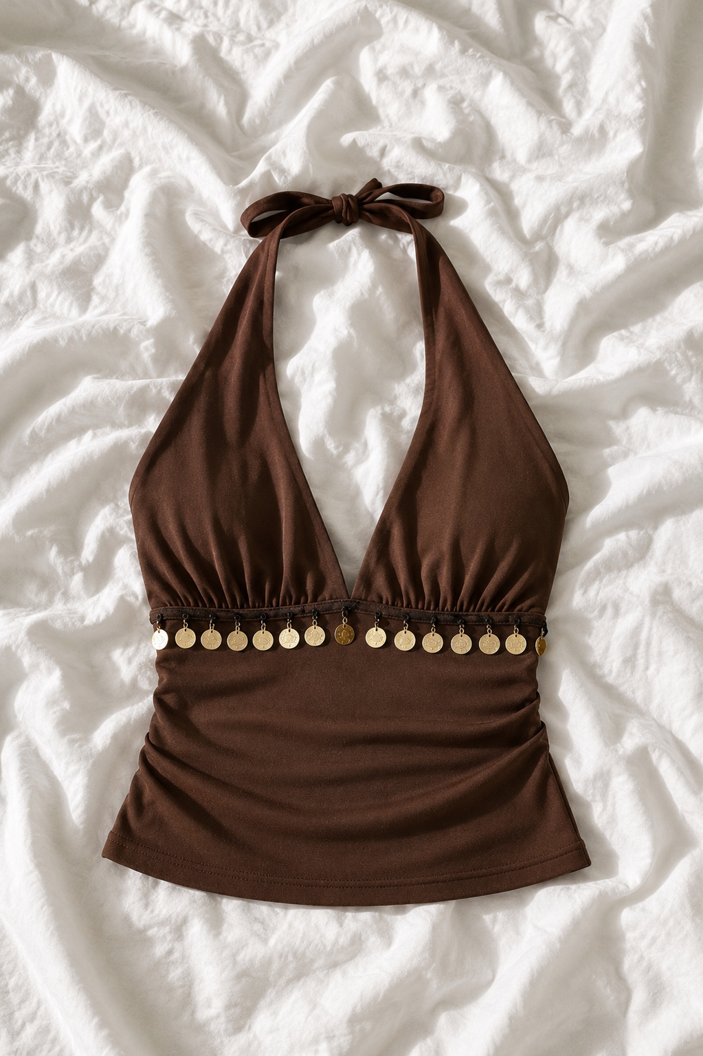 Top Dos Nu à Médailles – Style Bohème Y2K