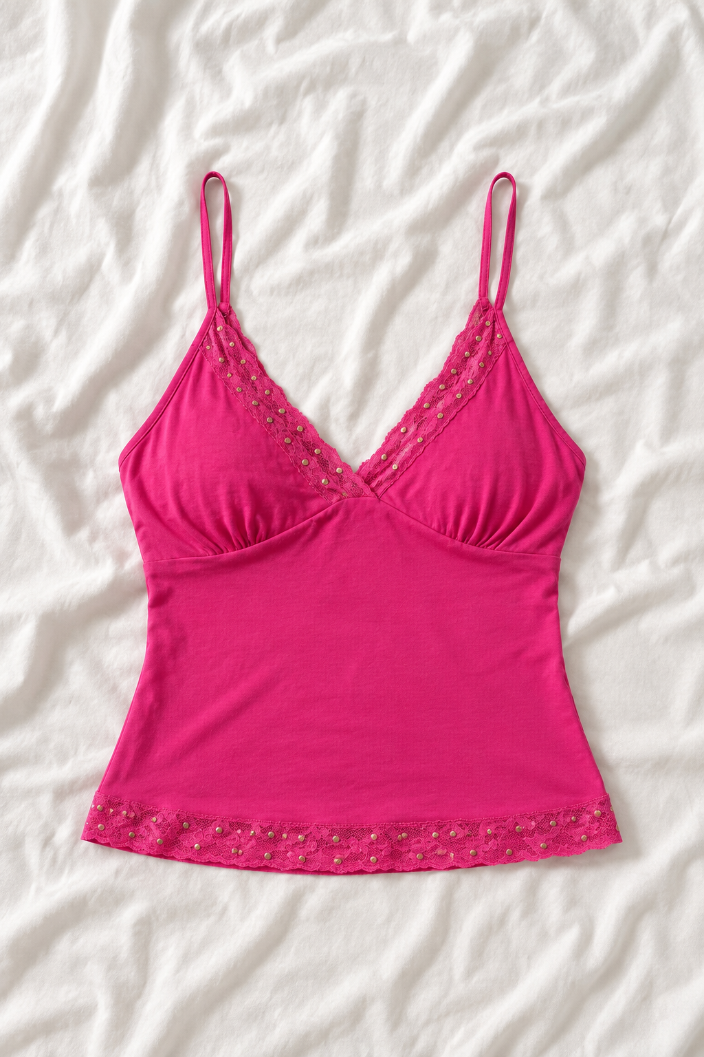 Top Caraco à Dentelle et Clous – Style Y2K